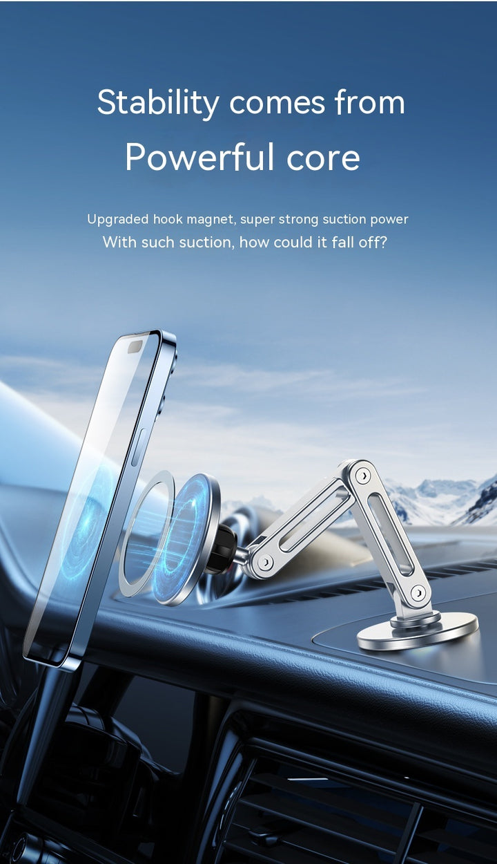 Support de téléphone de voiture magnétique suspension d'une voiture à 360 degrés en aluminium en métal rotatif