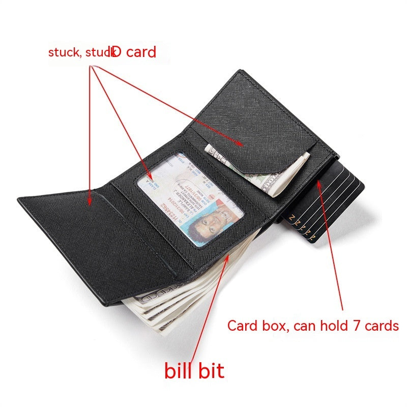 Kolfiber stor kapacitet automatisk aluminiumlåda Anti-stöld som sveper flera kortplatser Tri Fold Card Holder Wallet