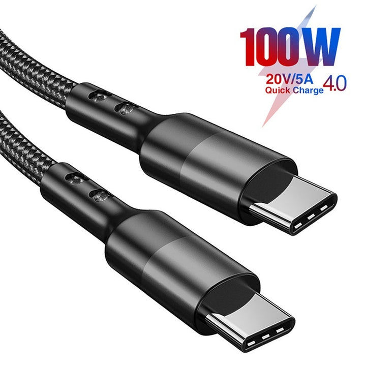 Cable USB-C Tipo de 100W C a USB-C Cable de carga rápida de USBC PD