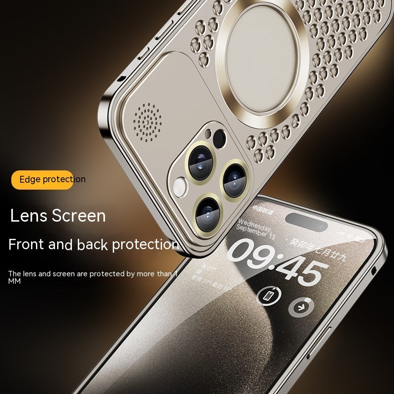 Phone Case Aromatherapy Shell Metal Mesh Lens Magnetic Suction