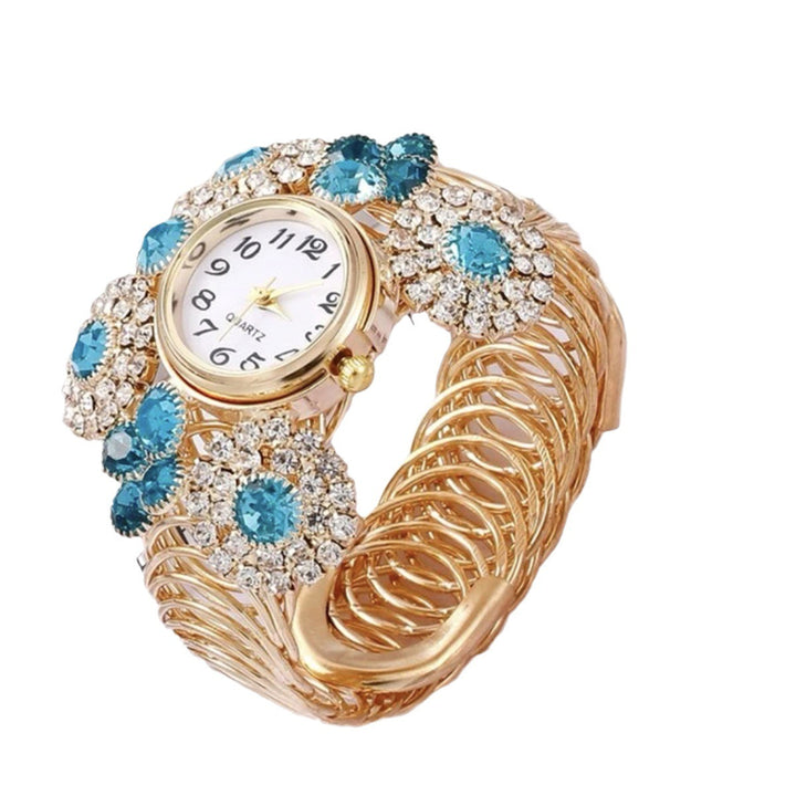 Inclado Rhinestone Starry Starry Feminino Feminino Elegante Acessível Luxo Quartz Watch