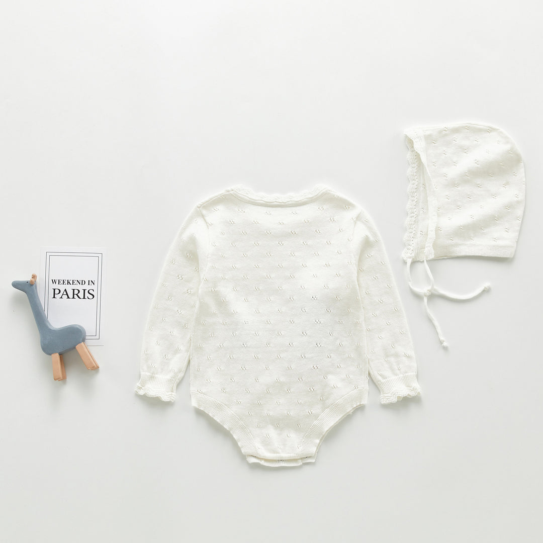 Baby gebreide romper jumpsuit