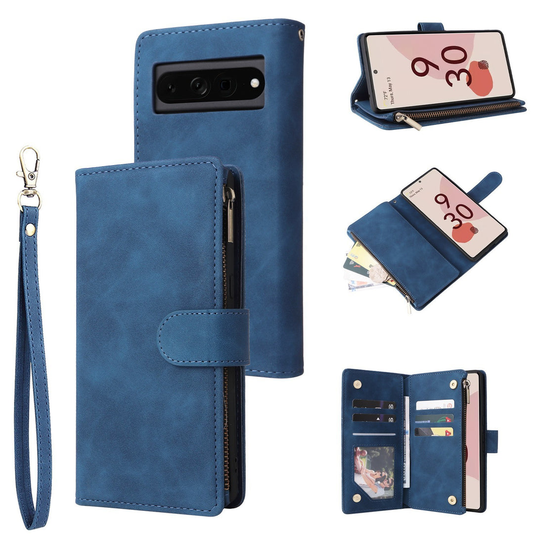 Fermuar kartı flip cüzdan telefon kasası