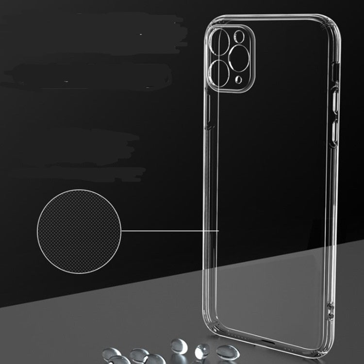 Cas de téléphone mobile transparent avec un objectif tout compris