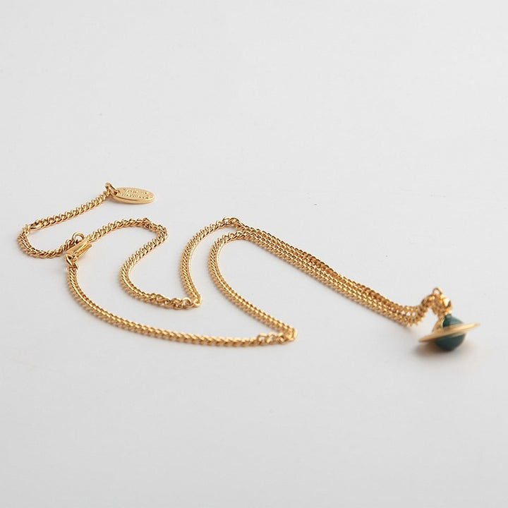 Mode einfache Temperament Saturn Persönlichkeit Halskette