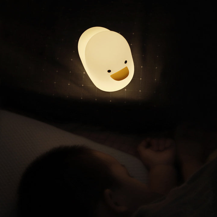 Nordic sevimli güzel çizgi film donuk ördek led gece ışık silikon usb şarj gece ışığı tatil hediyeleri çocuk oda başucu yatak odası