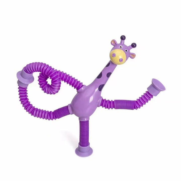 Giraffrör sensoriska leksaker nyhet våren fidget leksak stretch tube stress lättnad för barn födelsedagspresent fest gynnar