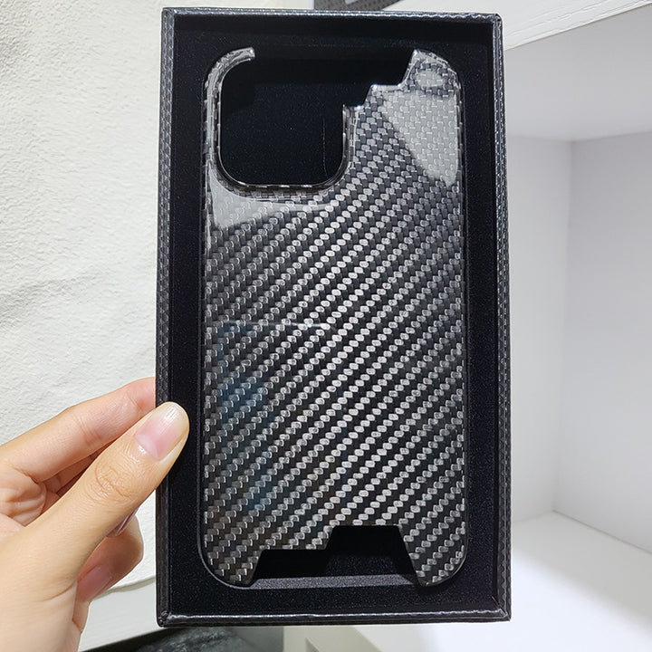 Real Carbon Fiber Mobile Phone Protective Cover