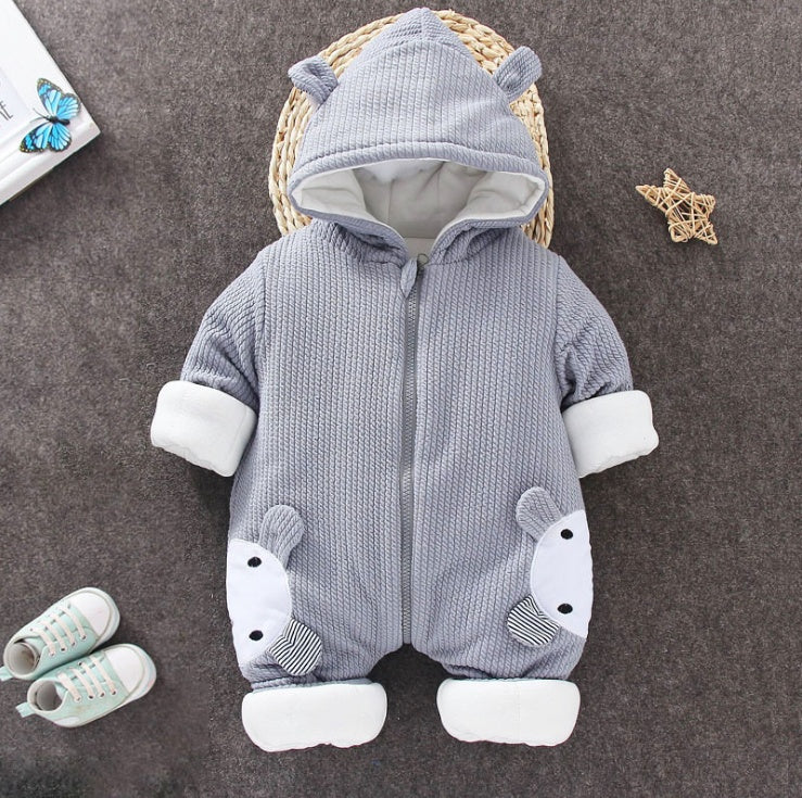 Sonbahar Kış Paltosu Tulum Bebek Giyim Yenidoğan Snowsuit Boy Sıcak Romper Aşağı Pamuk Ceketler Kız Kar kıyafetleri Bodysuit