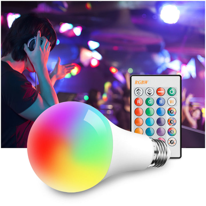 LED-glödlampa 15W RGB Smart Wireless Remote Dimble Lamp Color Changing Smart WiFi LED GULB Multi-färg för Alexa