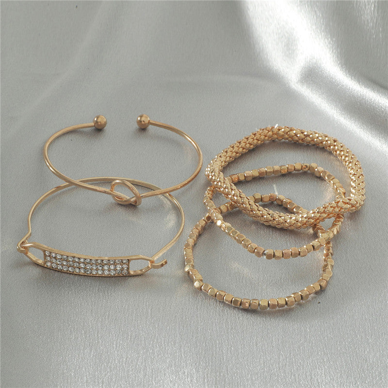 Ensemble de 5 pièces de bracelets de chaîne vintage européenne et américaine