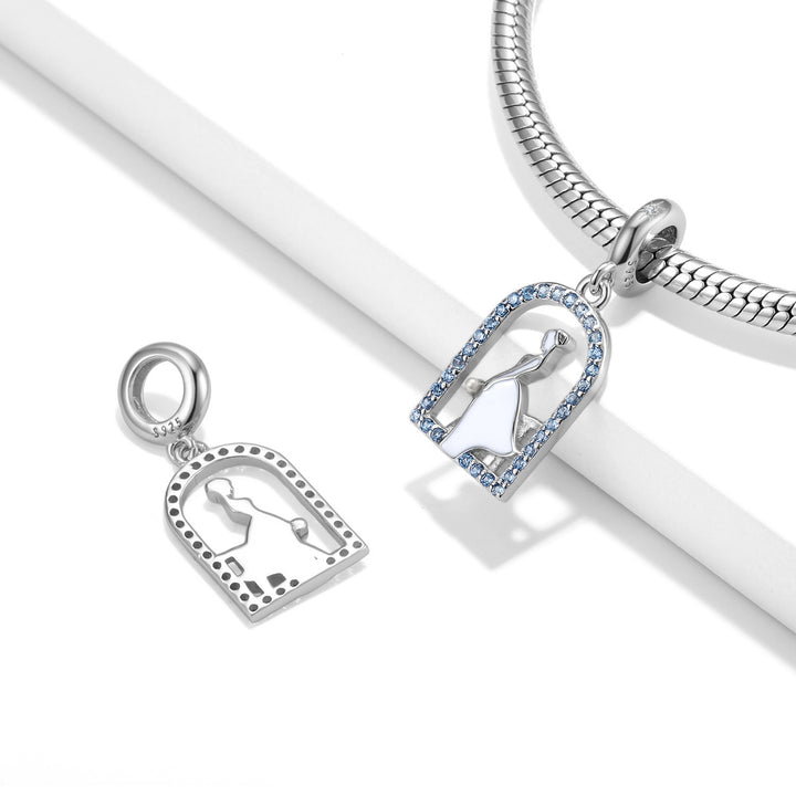 Accessori fai -da -te in rilievo Bracele Bracciale per pendente in argento sterling S925