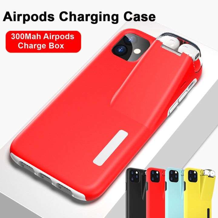 Compatible con Apple, AirPods Carging Case Black Edge Cover para iPhone