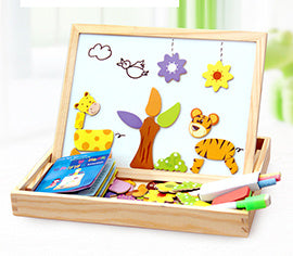 Toys de puzzle magnétique en bois