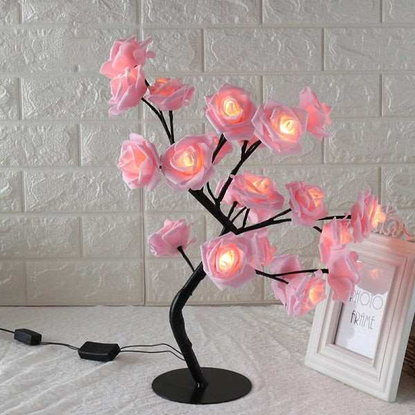 LED -puiden lamppu Rose pieni puuvalaisin mallinnusvalaisimen pöytävalaisin