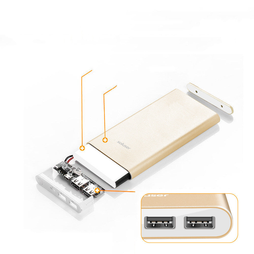 Power Bank 12000mAh Ultra-Thin Aluminium Alloy Power Bank