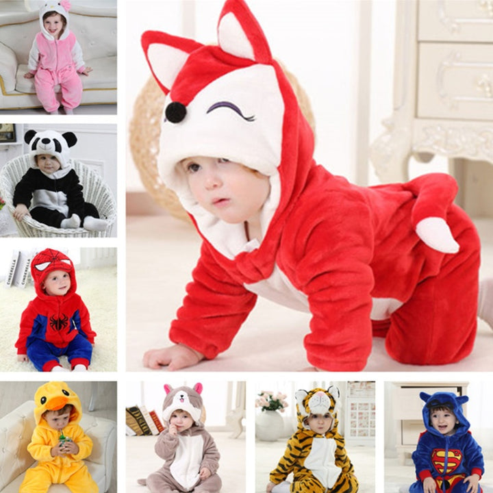 Oneros para bebés primavera y otoño con túnicas de estilo animal para niños y niñas trepando ropa
