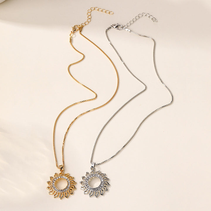 Soleil en alliage pour femmes pendentifs bijoux de la mode Round