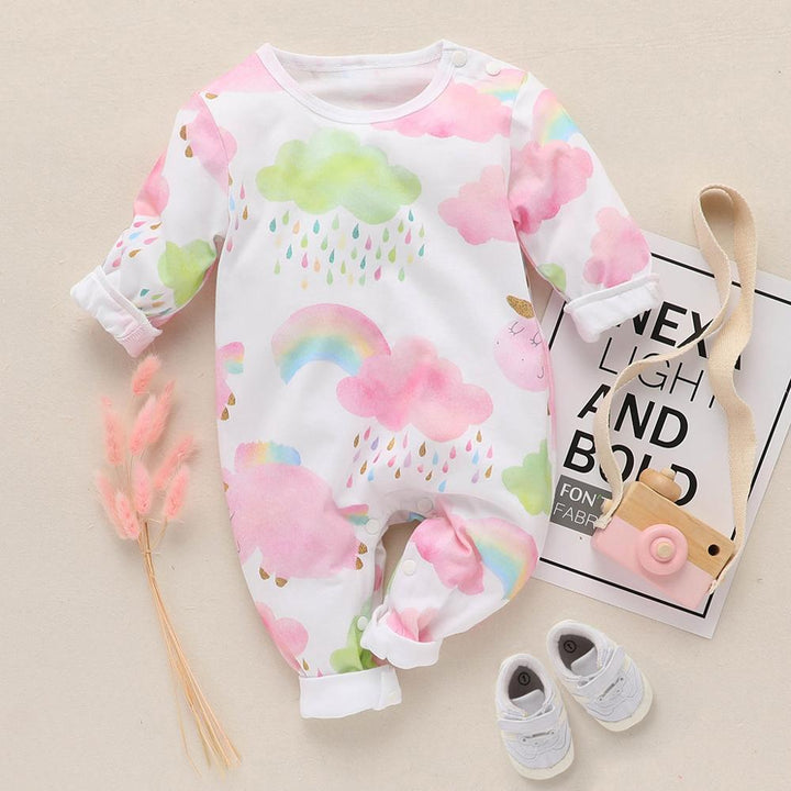Vêtements une pièce colorés de nuage pour bébé