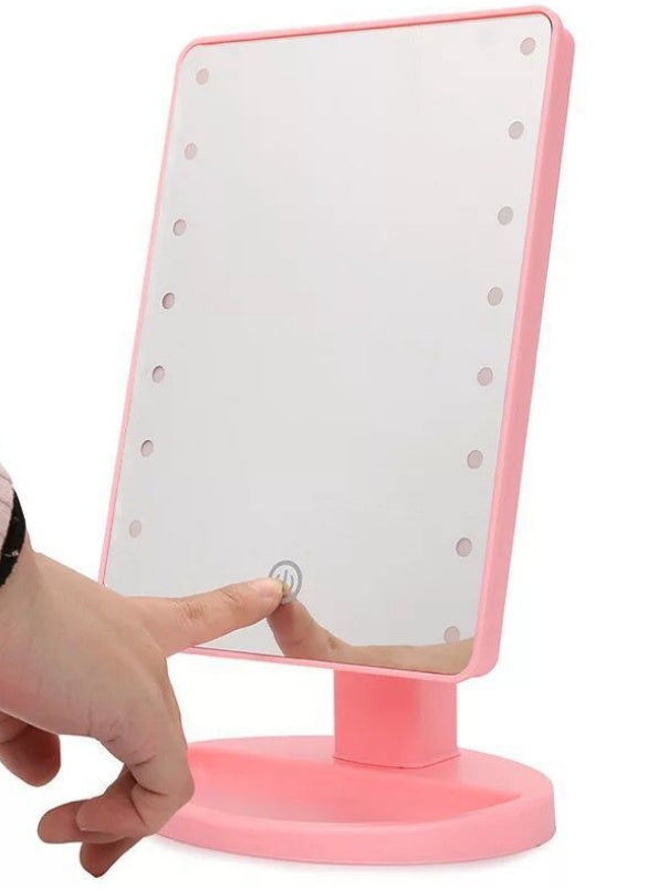 Miroir cosmétique à induction tactile à 360 degrés portable à 360 degrés