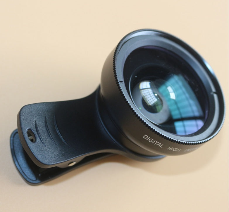 Комплект за телефонни обективи 0,45x супер широк ъгъл и 12,5x супер макро обектив HD камера Lentes