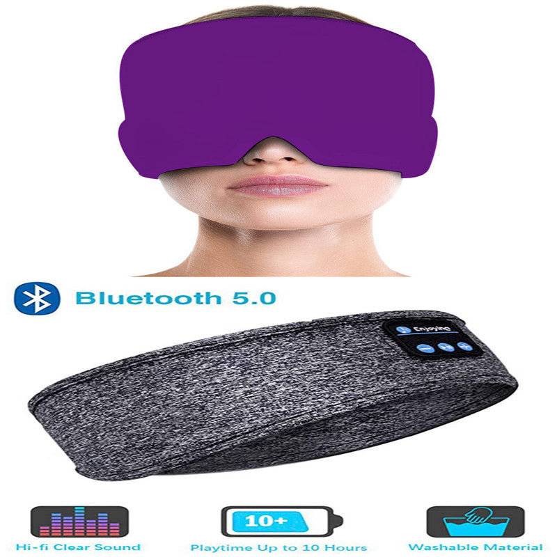 Vezeték nélküli Bluetooth alvó fejhallgató fejpánt vékony lágy elasztikus, kényelmes zenei fül telefonok szemmaszk