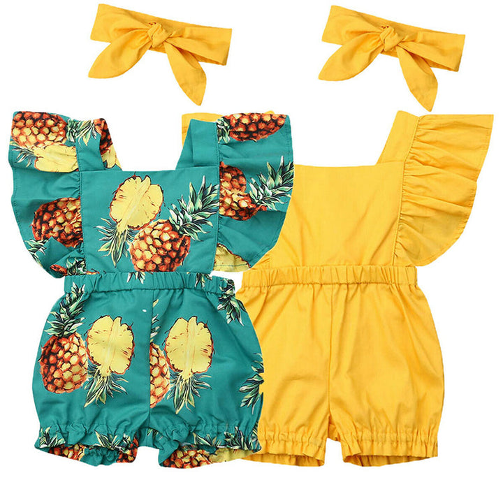 Ananas tipărit baby romper