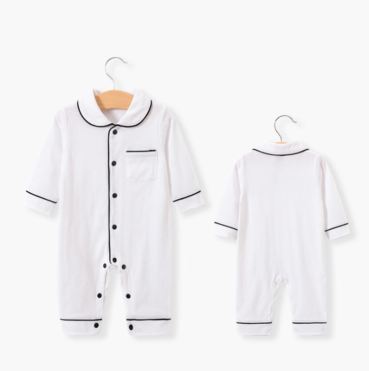 Thin baby one-piece pajamas spring and summer