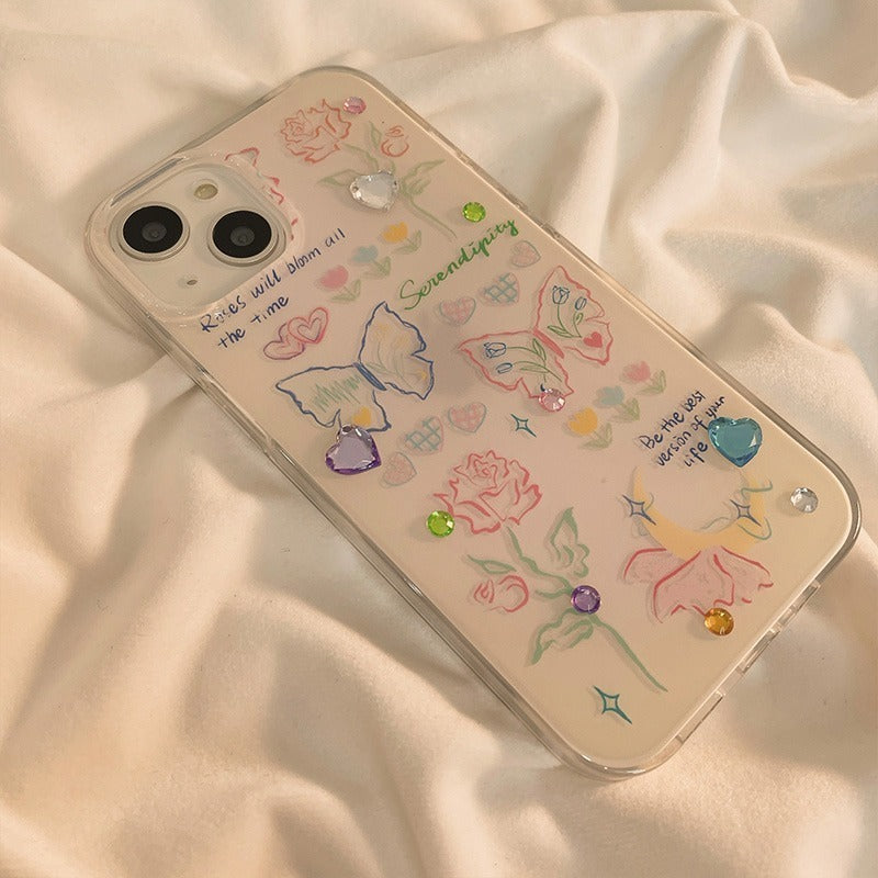 Transparent And Creative Butterfly Phone Case