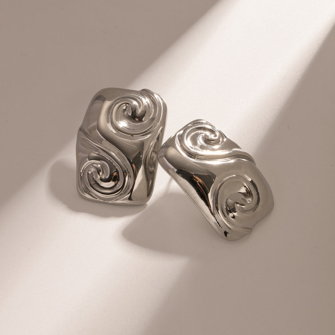 Pendientes de anillo de acero de acero inoxidable de acero