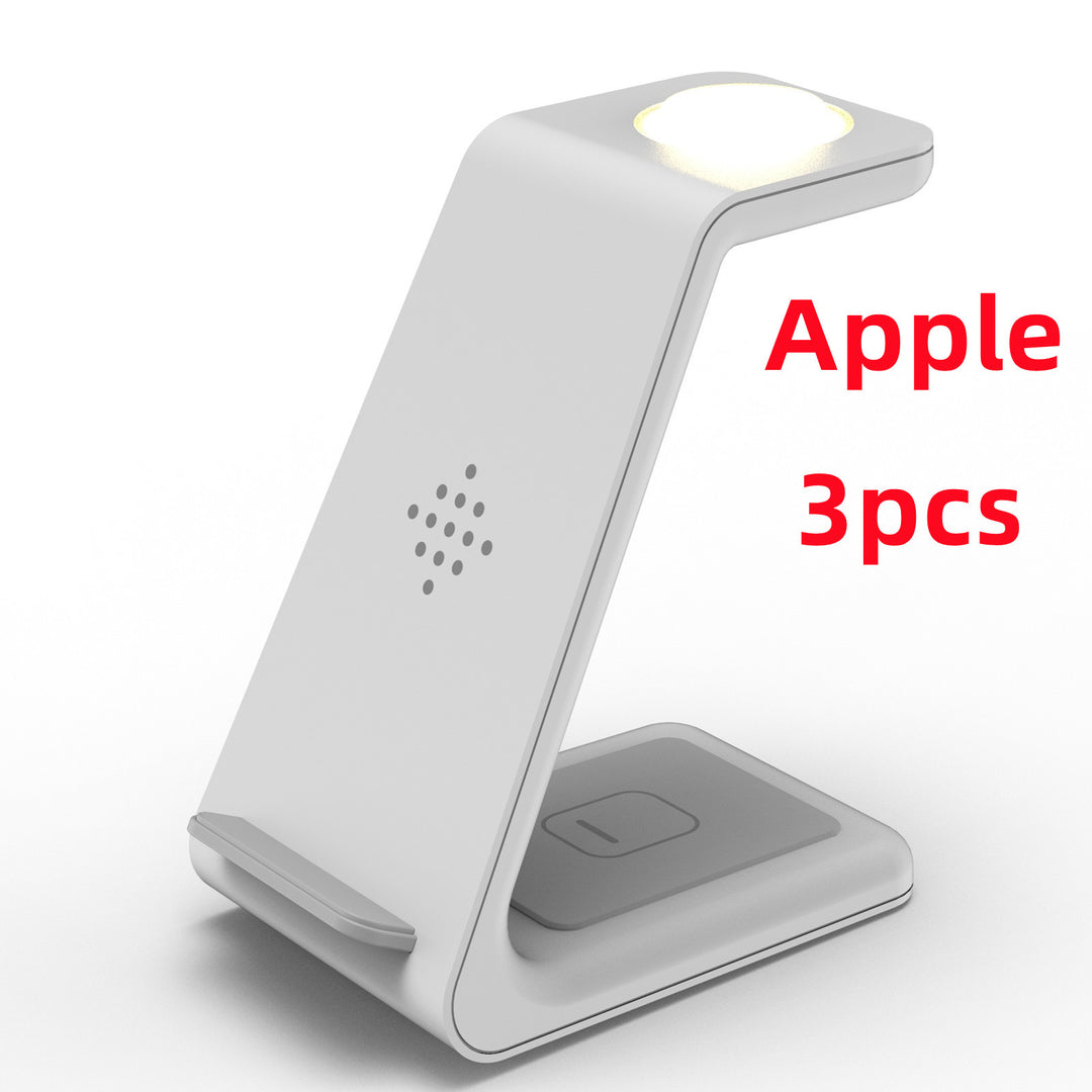 3 I 1 Fast Charging Station Wireless Charger Stand Wireless Quick Charge Dock för telefoninnehavare