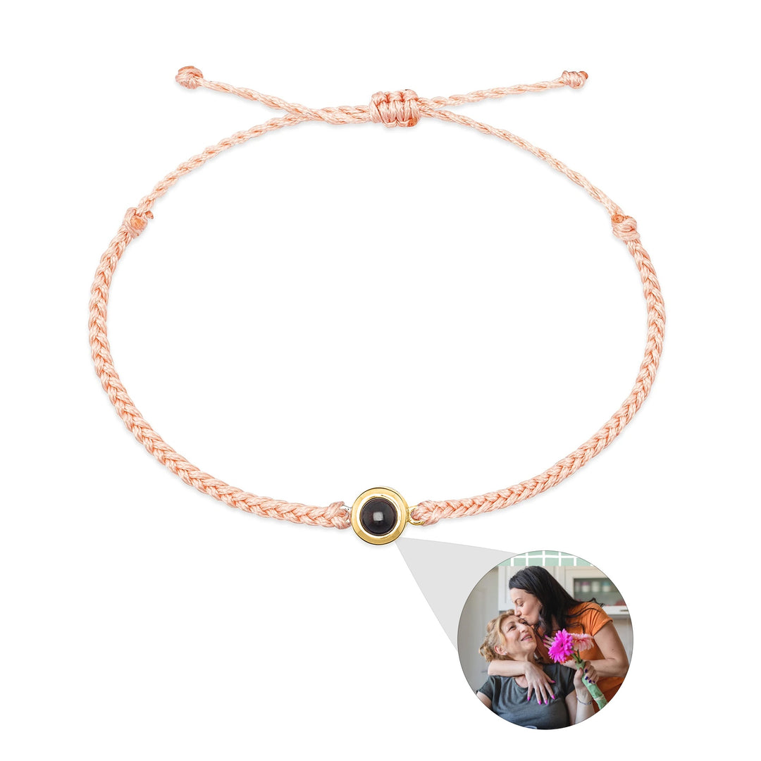 Creatief op maat gemaakte kleur foto -projectie armband hand geweven liefhebbers persoonlijkheid sieraden voor mannen en vrouwen Valentijnsdag cadeau