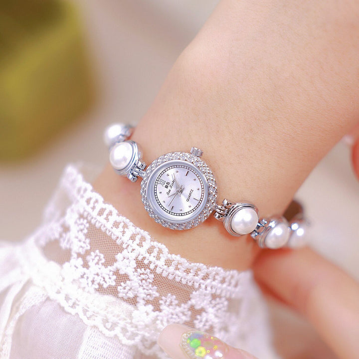 Reloj de la pulsera de perlas temperamento para mujeres