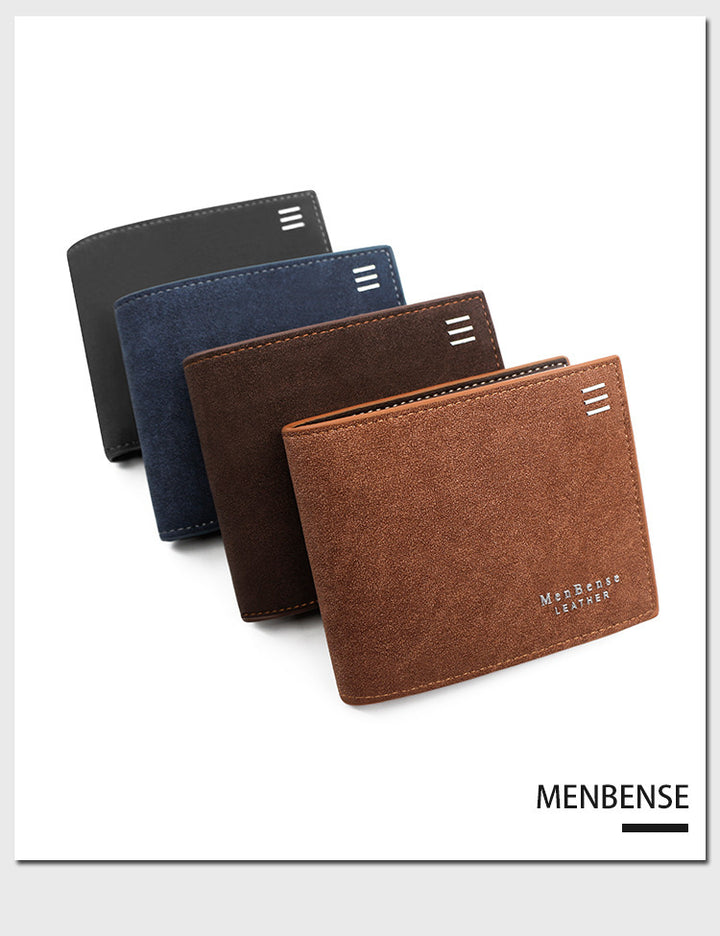 Nieuwe gepersonaliseerde heren korte portemonnee mode zijdescherm portemonnee heren matched koppeling portemonnee