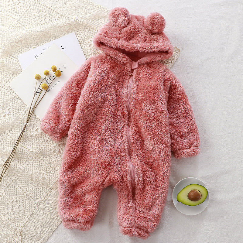 Bebek Tek Parça Kış Yenidoğan Sıcak Yük atanlar Bebek Peluş Dış Giyim