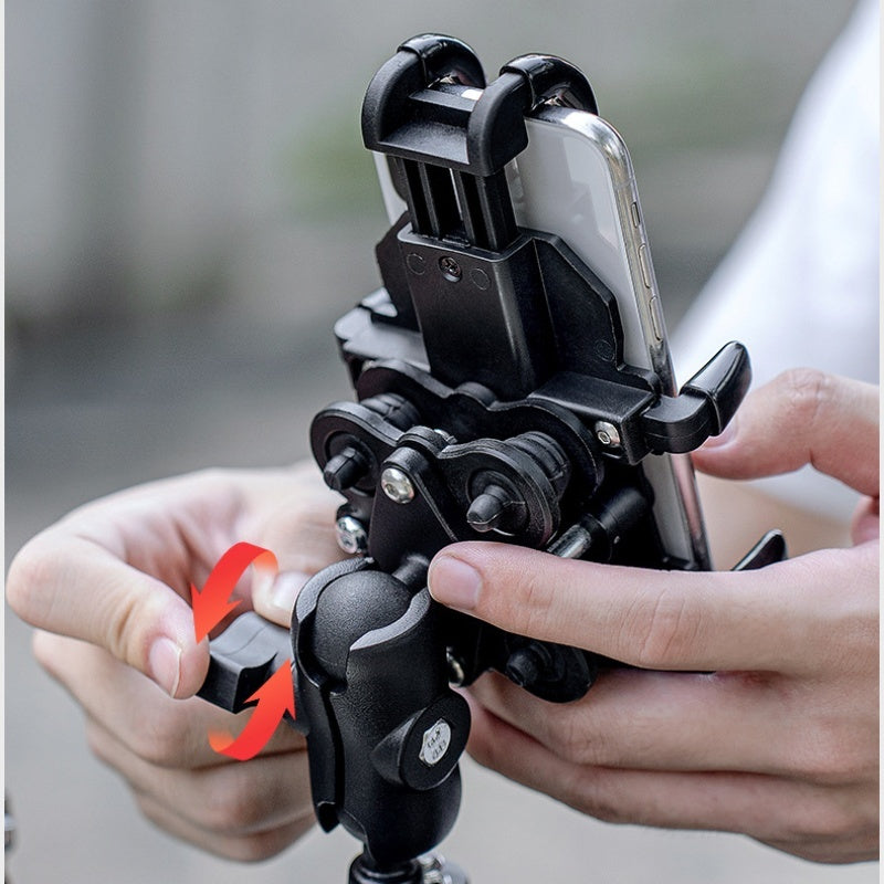 Мотоциклетна шокова абсорбция на шок -устойчива навигация за скоби на мобилни телефони осем нокти