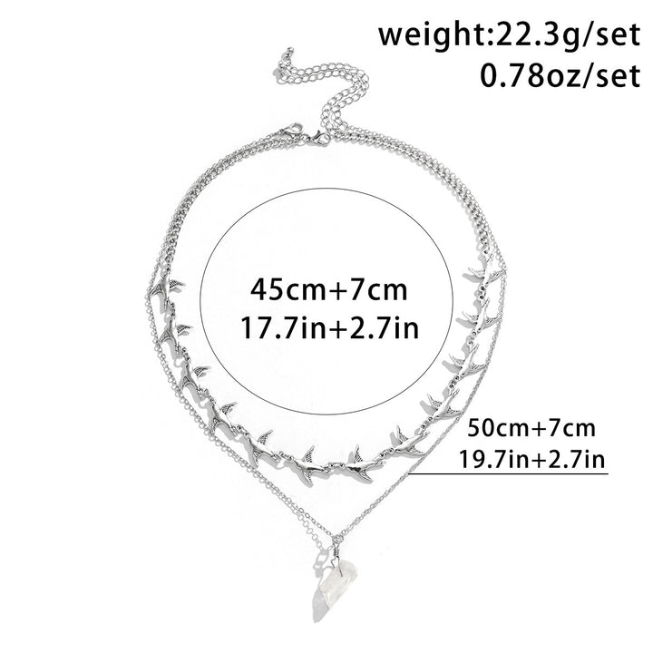 Double Layer Twin Clavicle Chain All-match Men