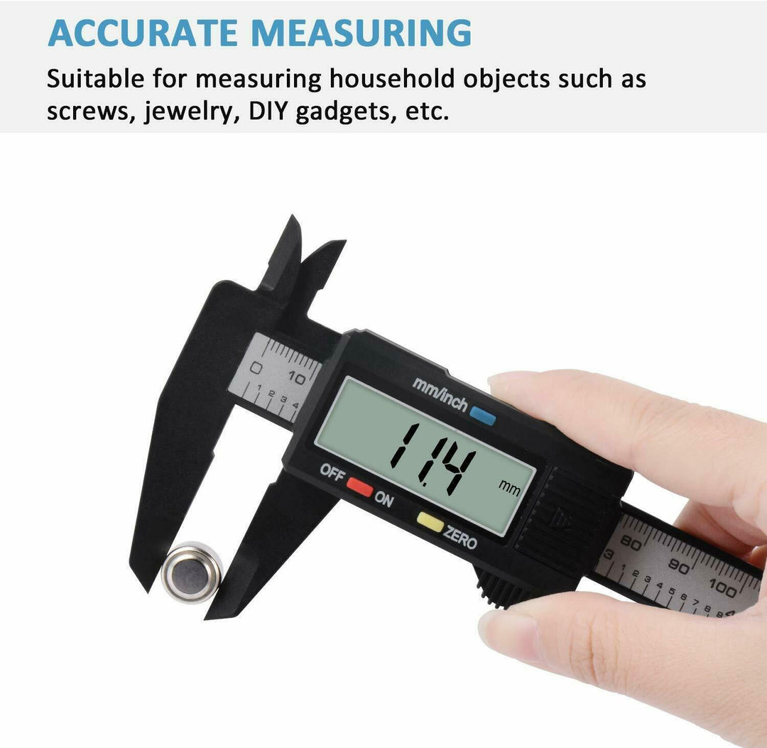 Digital bromsok Electronic Gauge Carbon Fiber Vernier Micrometer Ruler 150mm 6