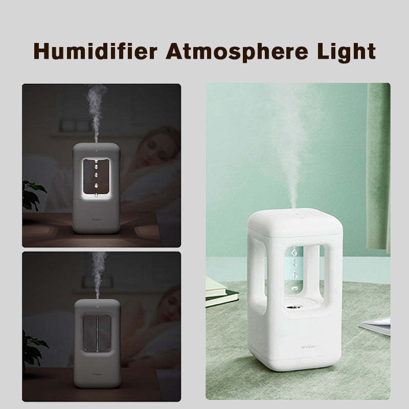 Nuevo humidificador de aire en el hogar dormitorio tranquilo de dormitorio antigravedad de agua humidificador ambiente luz