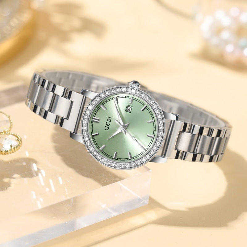 Montre en quartz en acier inoxydable pour femmes