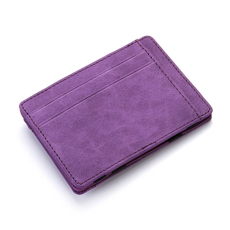 PU Creative Magic Wallet Flip Card Card Card Card Portafoglio con cerniera con cerniera Short