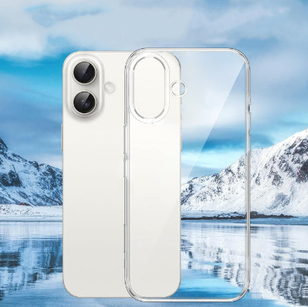 Étui de téléphone à couverture complète de coque à coque souple TPU à grand trou transparent