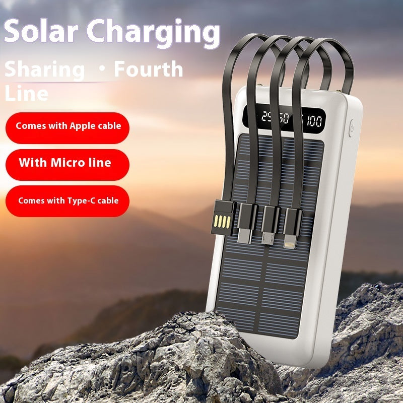 Énergie solaire avec Cable Power Bank 30000 MA Mobile Alimentation mobile