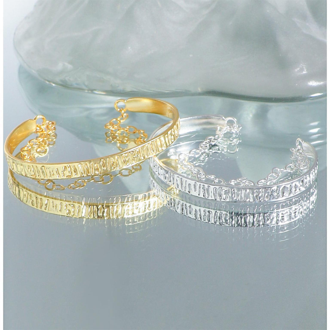 117 Estilo coreano Ins especial Leve Light Luxury Design versátil Please Plening Chain Bracelet Sterling Silver