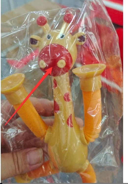 Tuburi de girafă Jucării senzoriale Noutate Spring Fidget jucărie Tube Tube Stres de Stresuri Jucărie pentru ziua de naștere pentru copii pentru copii