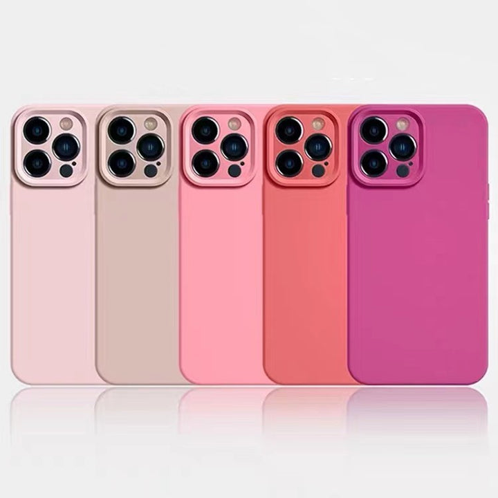 Liquid Silicone Solid Color Full Package Phone Case