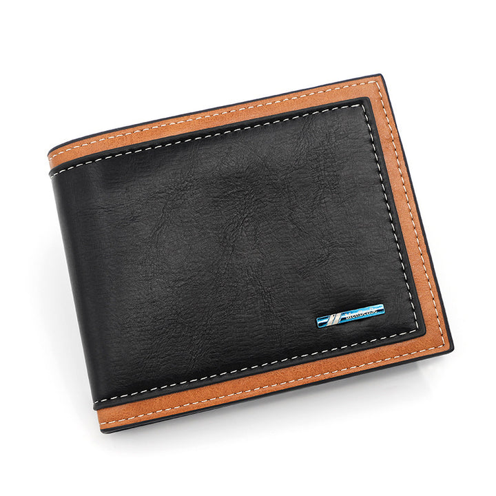 Moda Simple Men's Stitching Wallet Short
