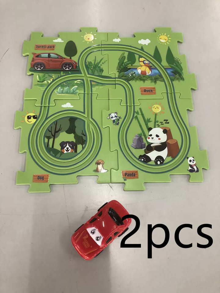 Copii Puzzle Electric Căile Ferate Speeder DIY Asamblare Electrică automată automată Oraș Feroviar Scenă pentru construcții pentru educație pentru jucărie