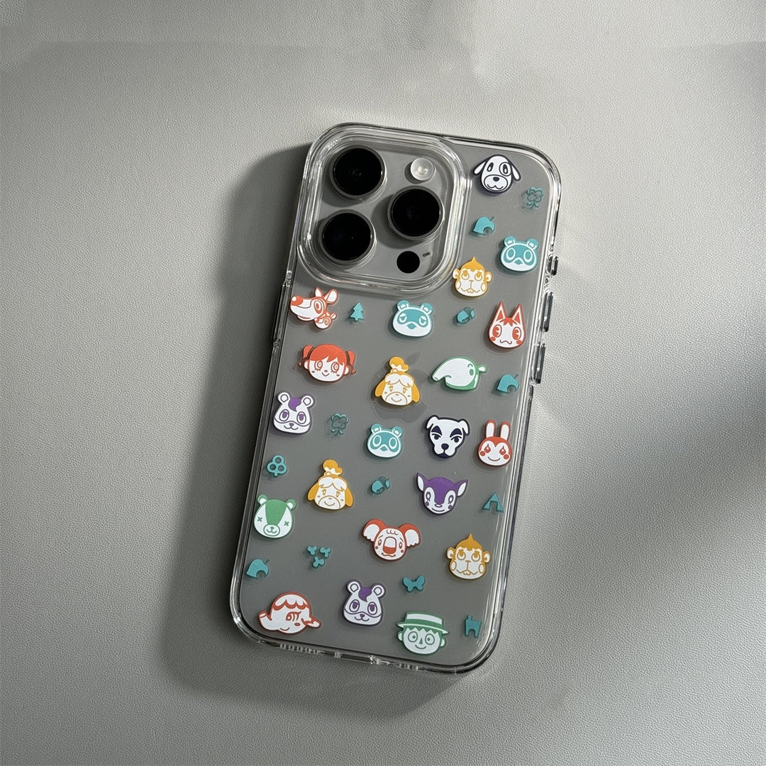 Cartoon Transparent 15promax Phone Case Soft Shell Anti Drop