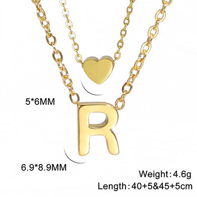 Elegante und modische, sorgfältig geformte 26 -Buchstaben -Halskette